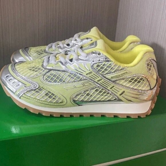 Bottega Veneta Orbit Trainers in Vibrant Yellow - Picture 4 of 4